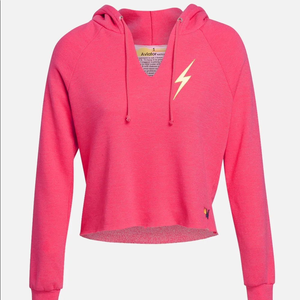 aviator nation cropped hoodie